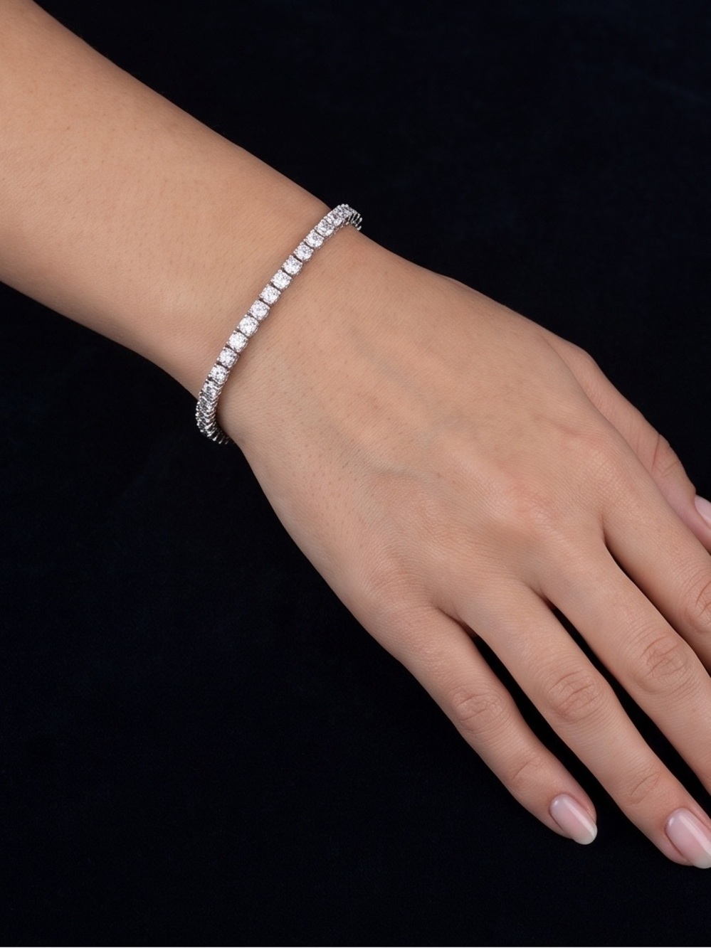Moissanite 925 Silver 7mm 7 cyst bracelet